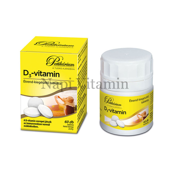 Patikárium D3-vitamin étrend-kiegészítő tabletta 60x